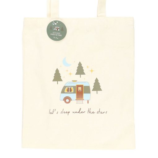 Let's Sleep Under the Stars Caravan Polycotton Tote Bag - Image 3