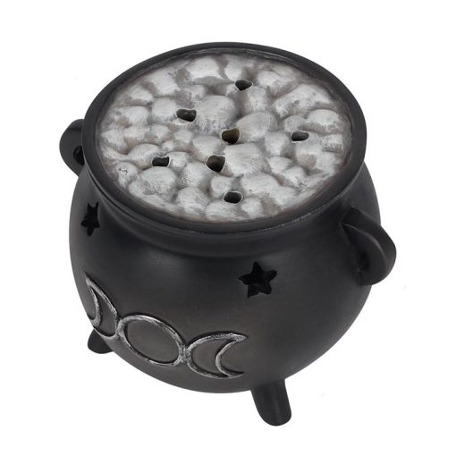 Triple Moon Cauldron Incense Cone Holder - Image 2