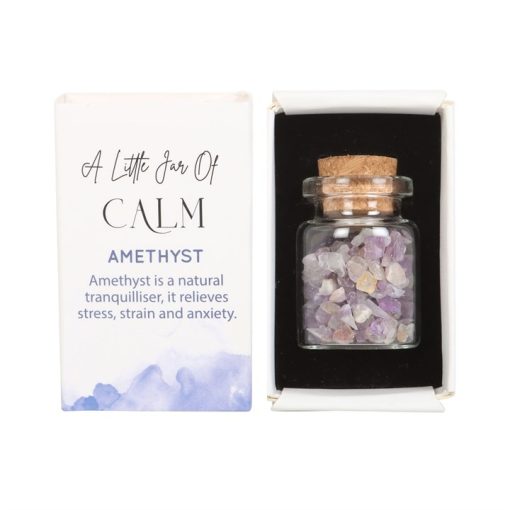 Jar of Calm Amethyst Crystal in a Matchbox - Image 2