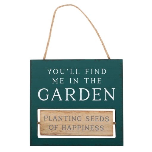 You'll Find Me in the Garden Reversible Hanging Sign - Image 2