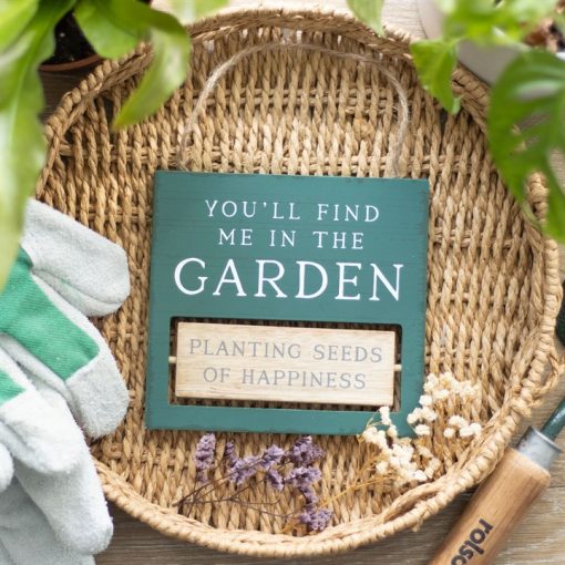 You'll Find Me in the Garden Reversible Hanging Sign - Image 4