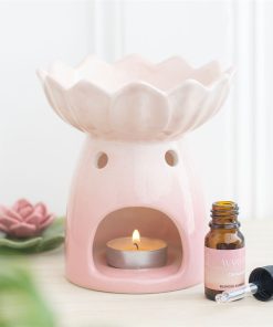 Pink Water Lily Oil Burner and Wax Warmer