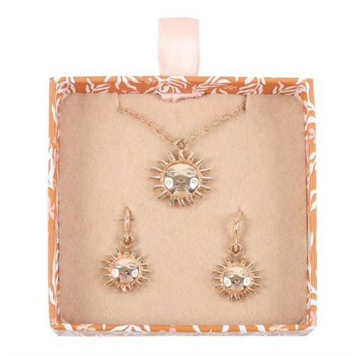 Sun Earring and Necklace Set - Image 3