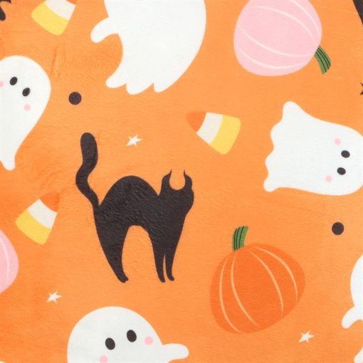 Square Sweet and Spooky Ghost Print Cushion - Image 3