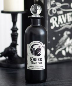 Dried Crow's Feet Decorative Glass Potion Bottle